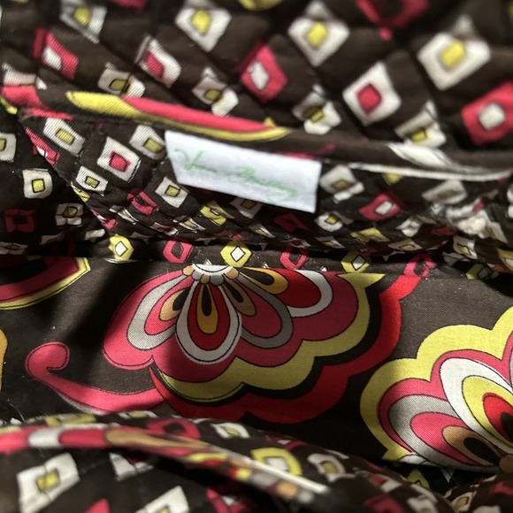 Vera Bradley Puccini Floral Quilted Shoulder Bag Hand Bag Retired Zipper Close - Picture 5 of 5